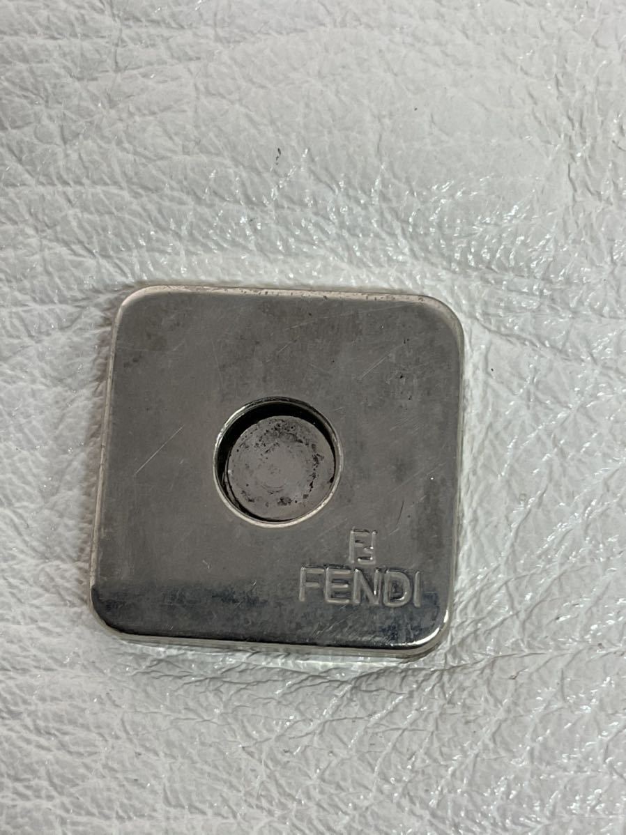 営AD702-80◆ FENDI／フェンディ マンマバケット ホワイト レザー シルバー金具 レディース ハンドバッグ _画像9