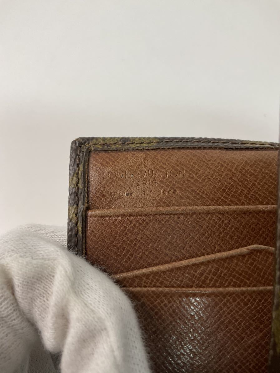 SKT534-60◆ LOUIS VUITTON／ルイヴィトン ポルトモネビエ モノグラム Wホック 三つ折り財布 _画像8