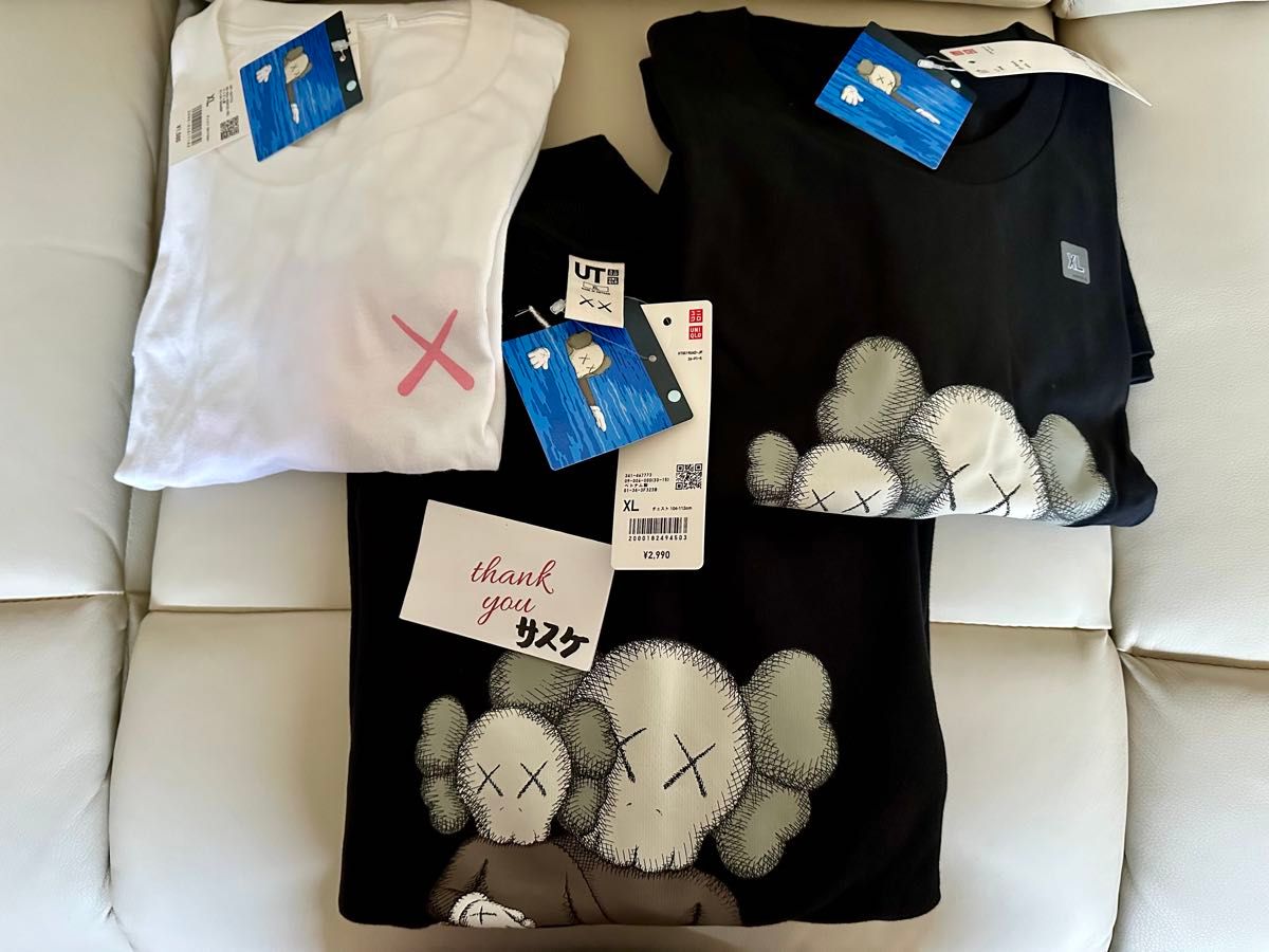 UNIQLO KAWS ユニクロカウズ　スウェットシャツ長袖　tシャツ　XL サイズセット