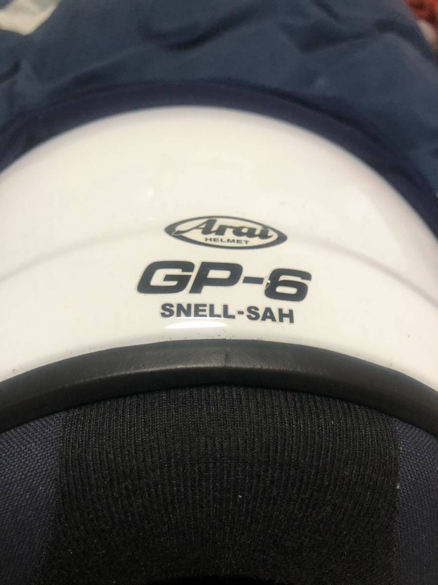 Arai アライ 57-58㎝ フルフェイスヘルメット GP6 美品　ミラーシールド付　4輪競技用_画像4