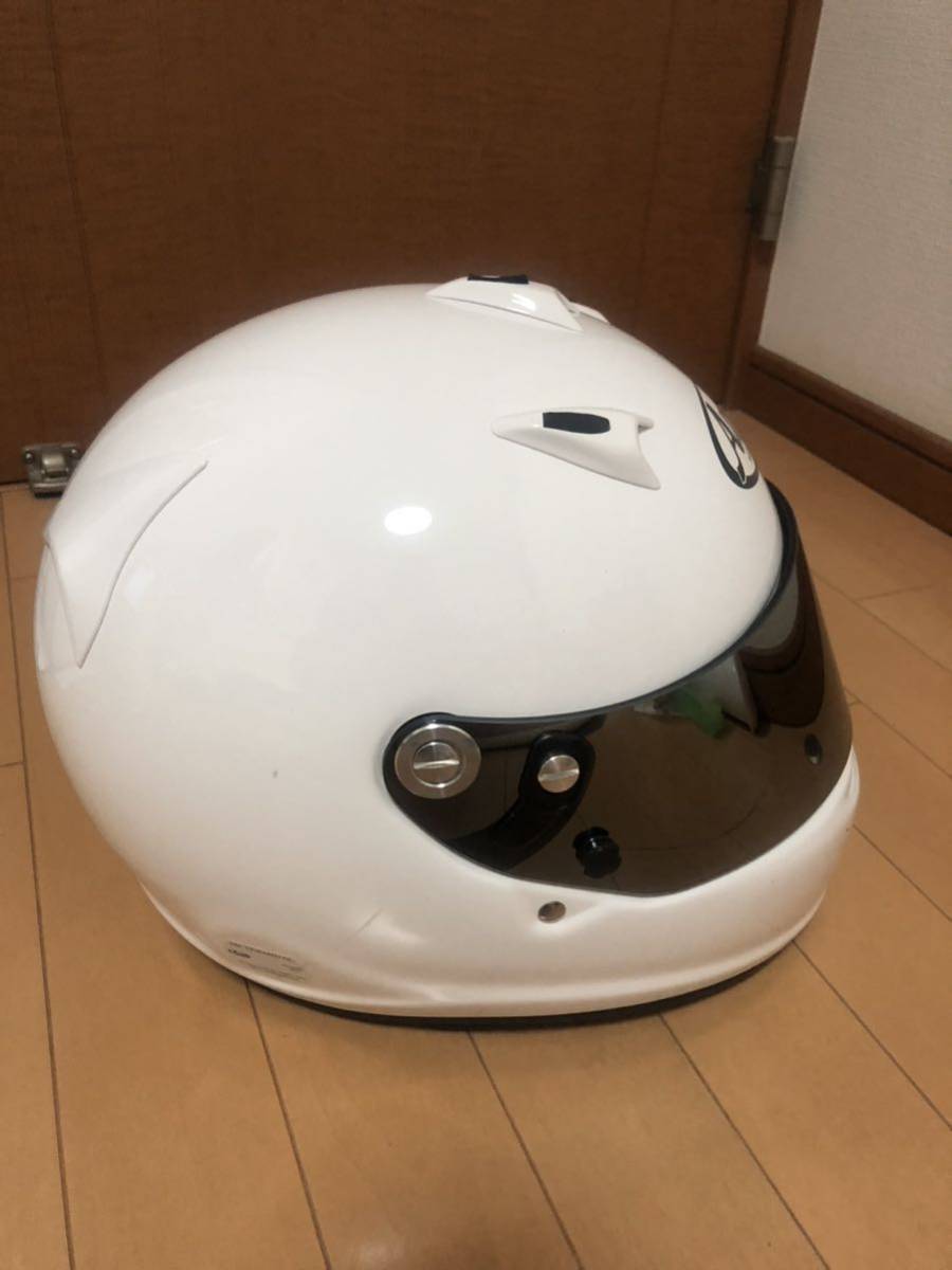 Arai アライ 57-58㎝ フルフェイスヘルメット GP6 美品　ミラーシールド付　4輪競技用_画像3