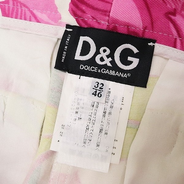 ◆D&G ドルチェ＆ガッバーナ 花柄 コットン パンツ 32-46_画像5