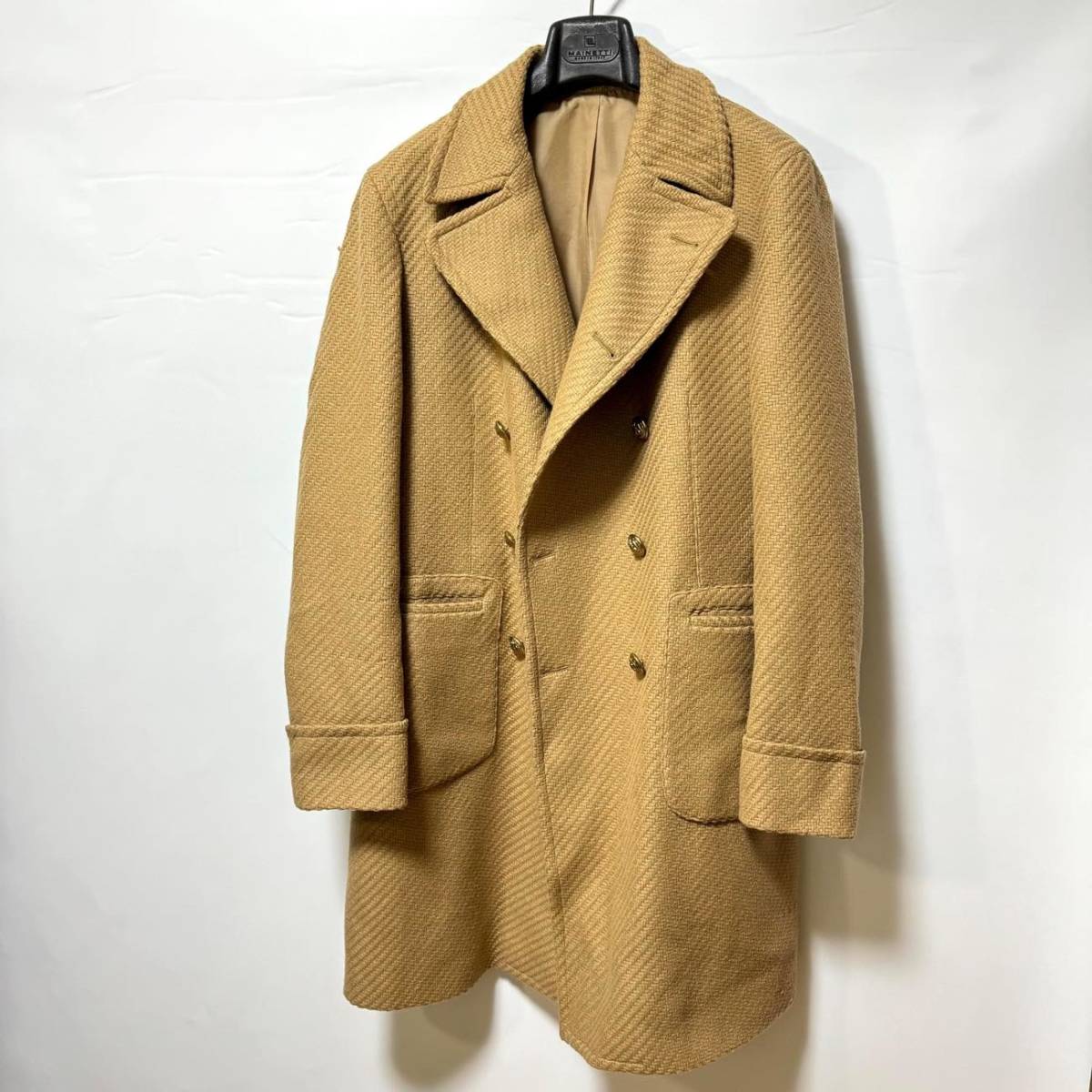  including carriage TAGLIATORE Tagliatore wool long coat 48(L) Carlo/Z 34UIC135 men's Italy made karuro Chesterfield coat Camel gold .