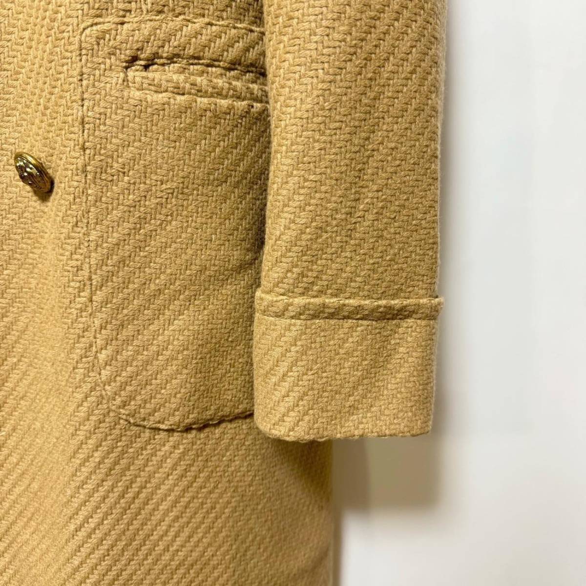  including carriage TAGLIATORE Tagliatore wool long coat 48(L) Carlo/Z 34UIC135 men's Italy made karuro Chesterfield coat Camel gold .