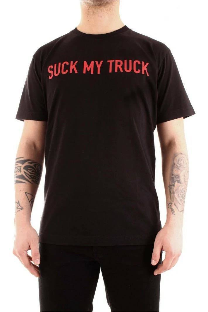 ディースクエアード2 SUCK MY TRUCK ロゴプリント 半袖Tシャツ M 送料230円〜 DSQUARED2 クルーネックカットソー メンズ 男性用 ブラック_画像2