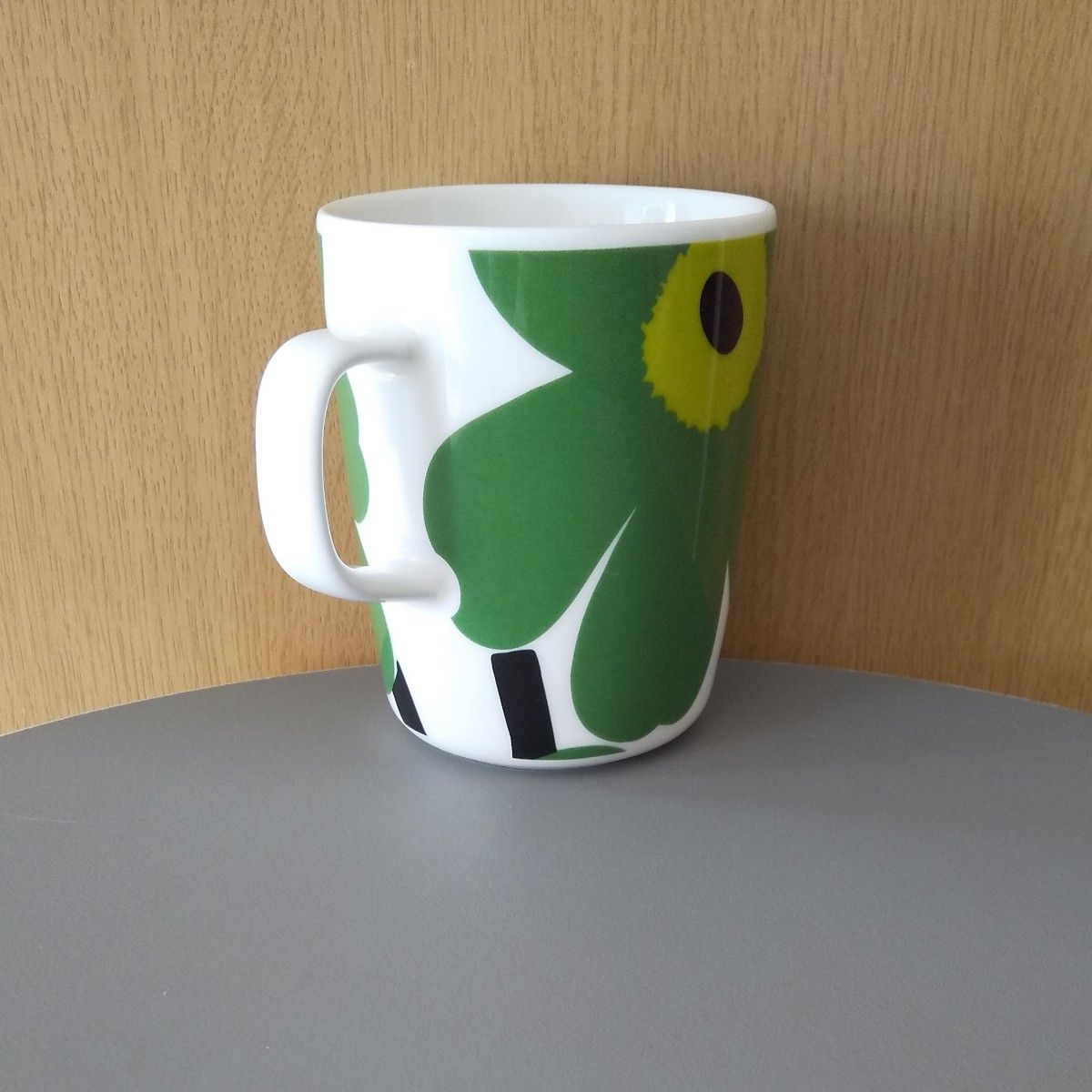 廃盤 マリメッコ ウニッコ マグカップ グリーン marimekko 稀少カラー  北欧 食器 花柄  マグ