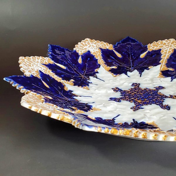 希少 Meissen(マイセン) 1825~1924 リーフスタイル コバルト 希少 Meissen(マイセン) 1825~1924 リーフスタイル コバルト