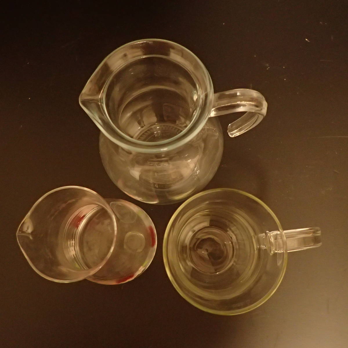 ガラス製ピッチャー３個セット ソースポット 花瓶 ジョッキ マグカップ デカンタの画像5