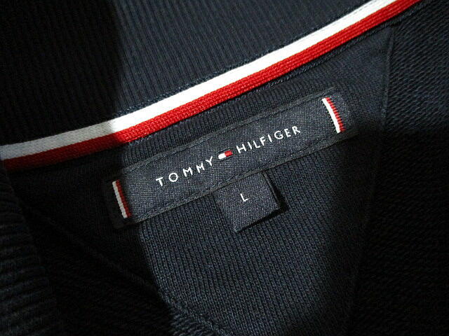 美品▼ トミーヒルフィガー　スウェットジャケット　紺　ネイビー　フラッグロゴ　ジップアップ　TOMMY HILFIGER　Lサイズ_画像7