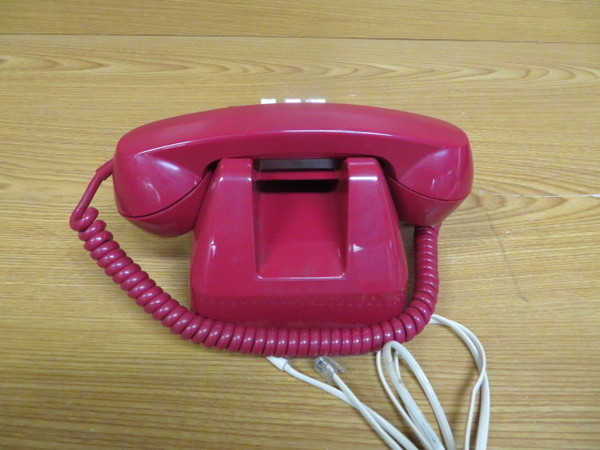  ultra rare * telephone machine push type electro- electro- . company 601-P ME-84 red telephone Showa Retro antique 