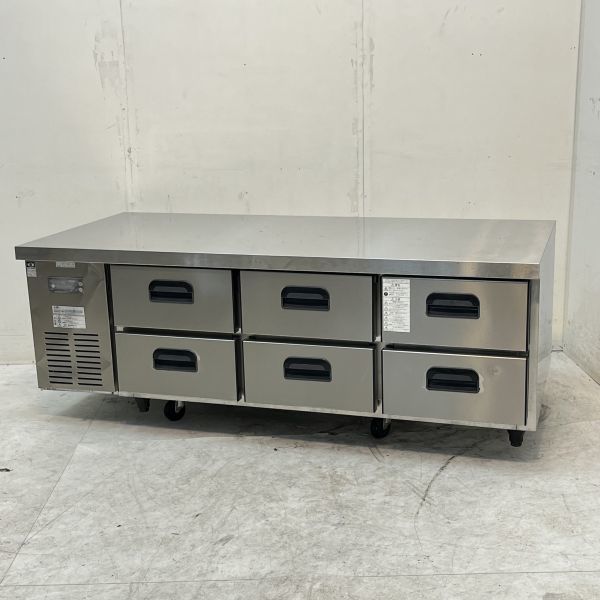 大和冷機 低ドロワー冷蔵コールドーテーブル 5871CD2-CK 中古 4ヶ月保証 2019年製 単相100V 幅1650x奥行750mm 厨房【無限堂東京足立店】