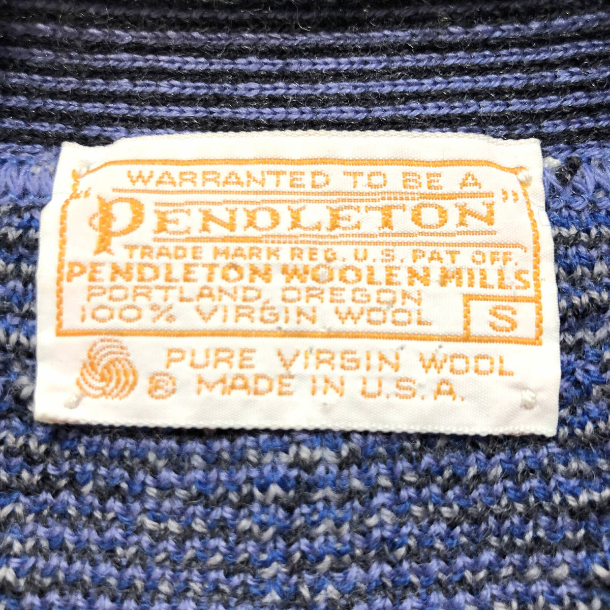 USA 古着 70S USA製 ヴィンテージ ペンドルトン チェック柄 カーディガン ウールニット レディースS Pendleton BH0196_画像7