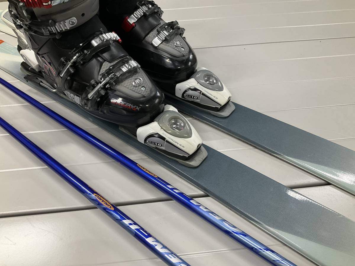 カービングスキーセット　板　SALOMON サロモン　150cm ブーツ　TECNICA 26.5cm ポール　SINANO 115cm _画像3