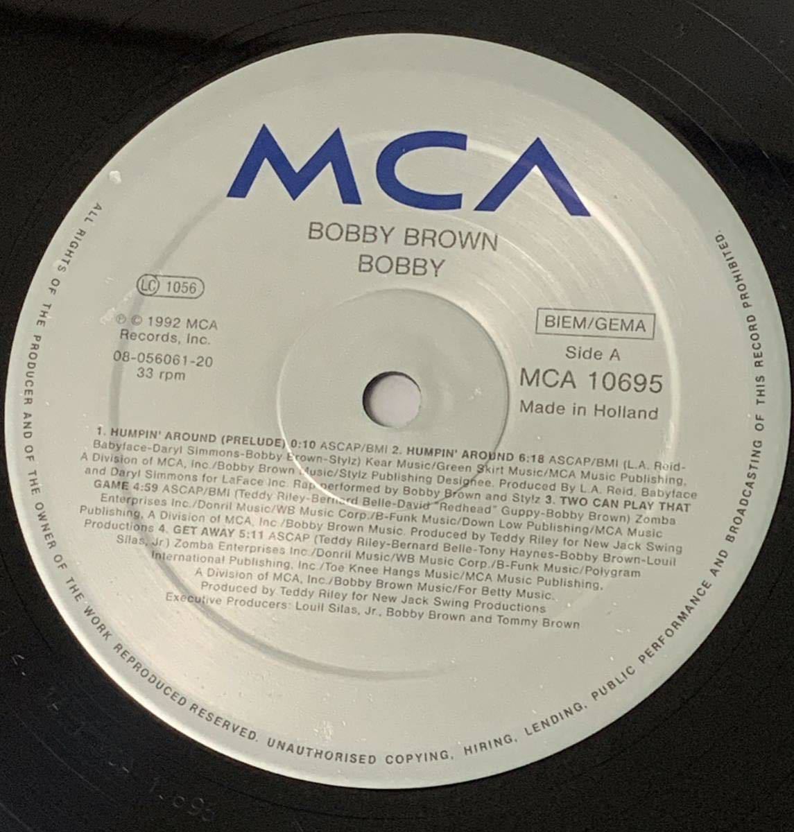 EUオリジナル盤2LP Bobby Brown Bobby whitney houston new jack swing hip hop_画像6