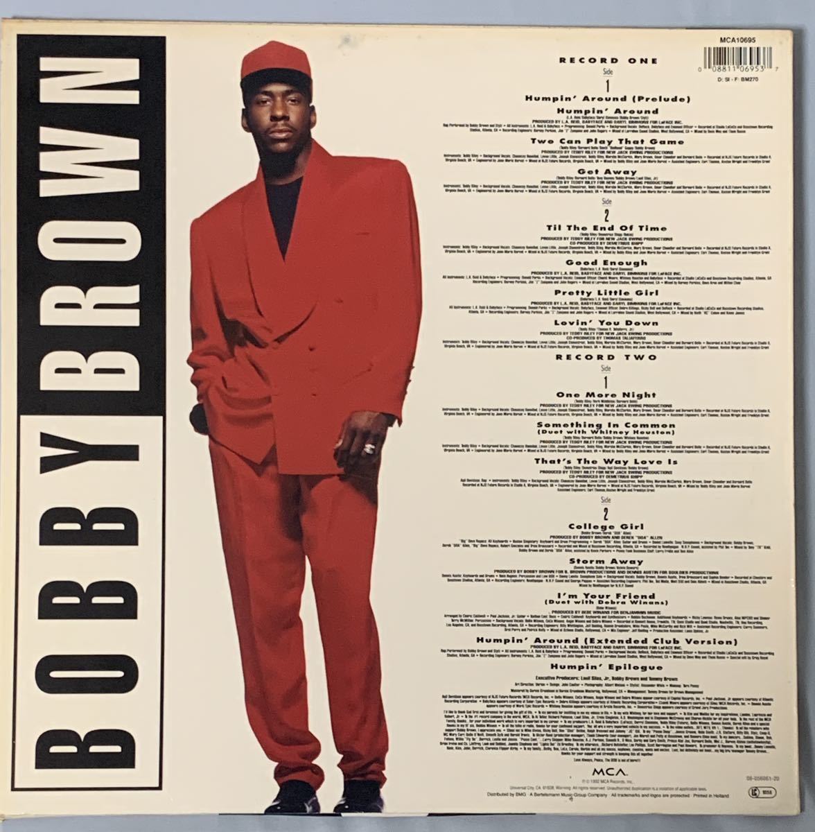 EUオリジナル盤2LP Bobby Brown Bobby whitney houston new jack swing hip hop_画像2