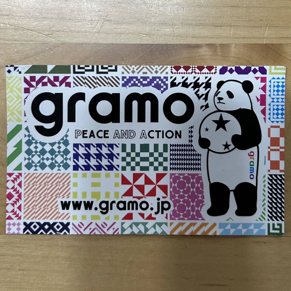 【同梱可能】即決！グラモ gramo 非売品ステッカー② 未使用品 サイズタテ約5.5cm×ヨコ約9cm_画像1