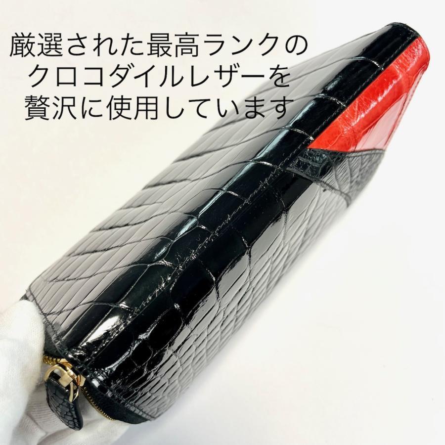 クロコダイル財布 メンズ 長財布 クロコダイル シャイニング クロコ財布 最高級 ワニ革 レディース財布 516-1_画像8