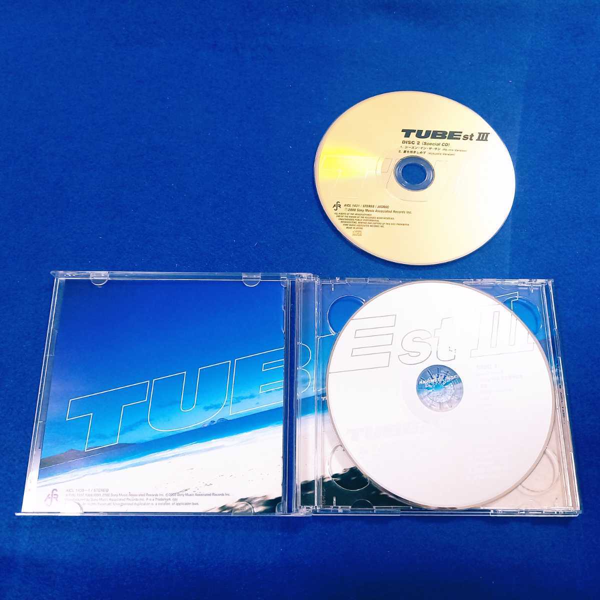 TUBE / TUBEst Ⅲ ベスト アルバム CD 2枚組 前田亘輝 春畑道哉 Only You 君と夏の日を/シーズン・イン・ザ・サン/情熱/純情/あー夏休み_画像3