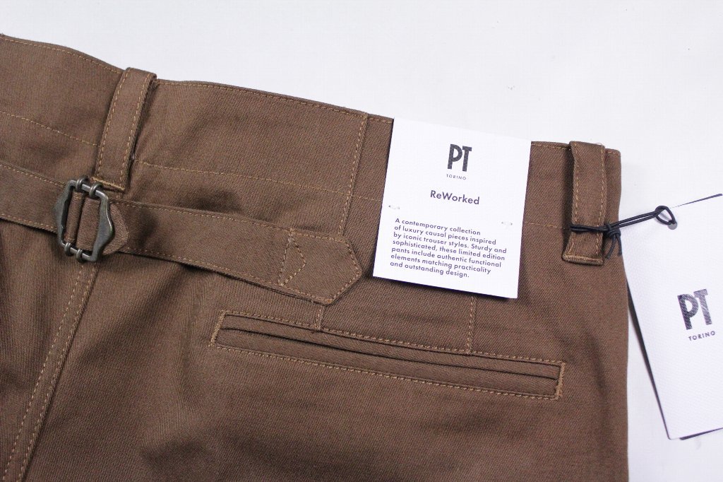[PT TORINO]pi- чай tolinoReWorked Neo Vintage . хвост таблеток имеющий конический брюки из твила 32 дюймовый светло-коричневый новый товар не использовался 4 десять тысяч иен степень 