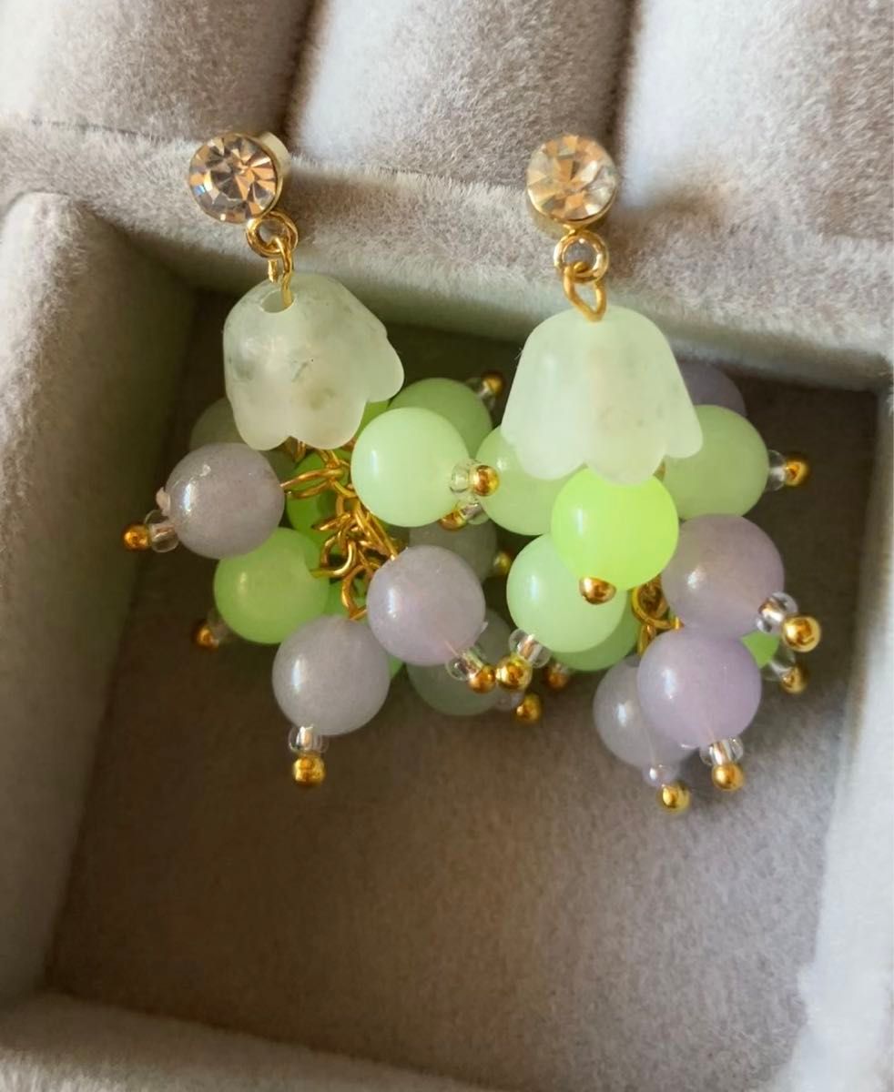 蓄光ピアス ルミナス パープル イエロー