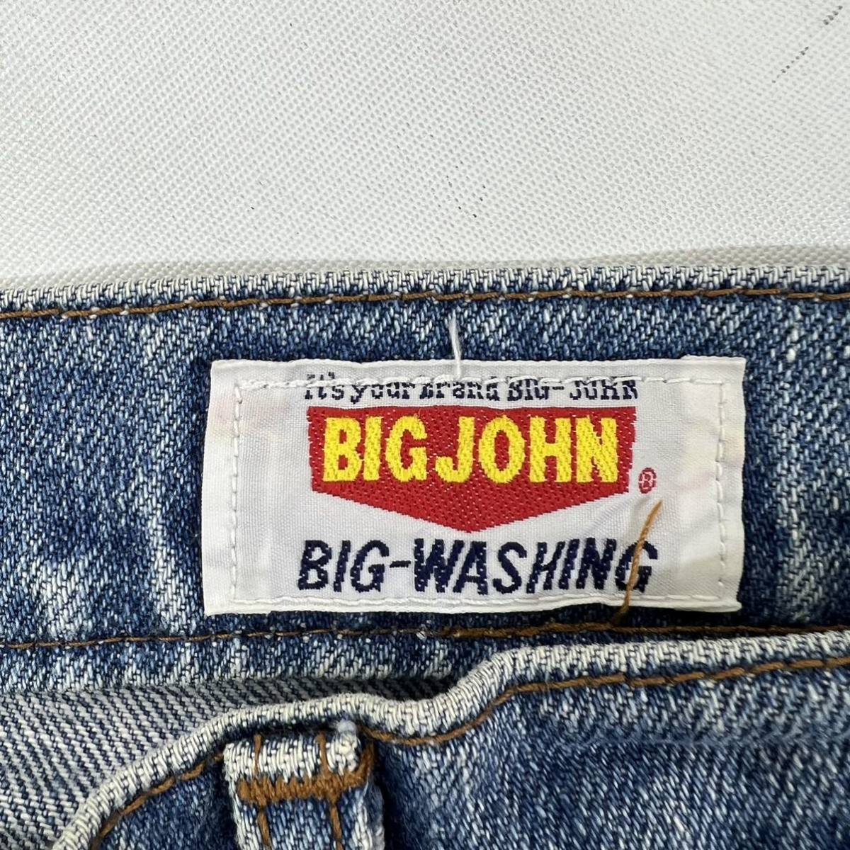 BIG JOHN * мягкий длина ..* Denim брюки голубой джинсы W38 84cm American Casual Street взрослый casual б/у одежда популярный Big John #Ja7118