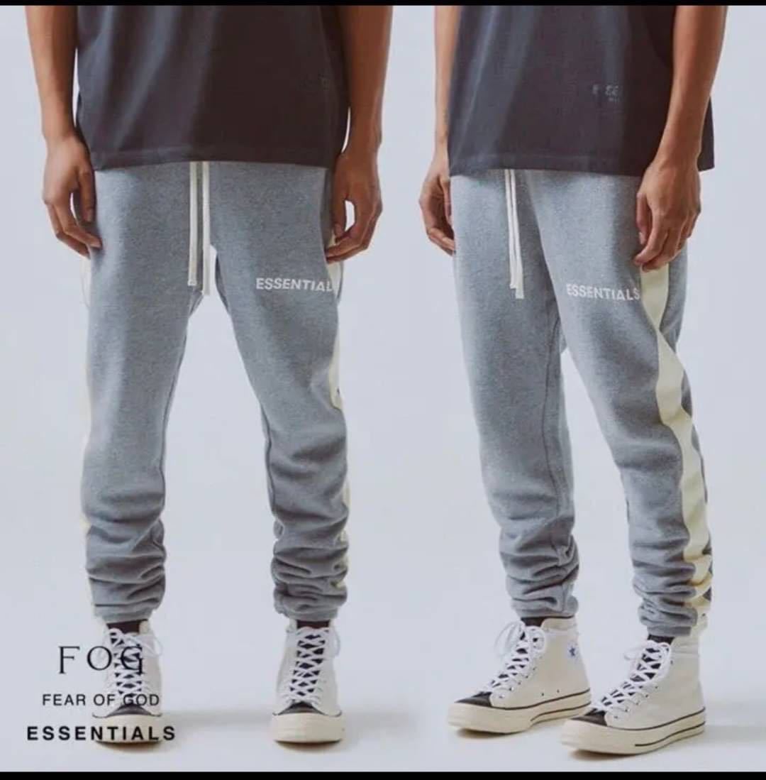 新品 FOG ESSENTIALS エッセンシャルズ スウェット ラインパンツ sweatpants サイズM グレー_画像1