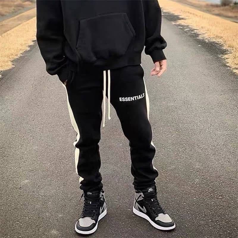 新品 FOG ESSENTIALS エッセンシャルズ スウェット ラインパンツ sweatpants サイズM ブラック_画像1