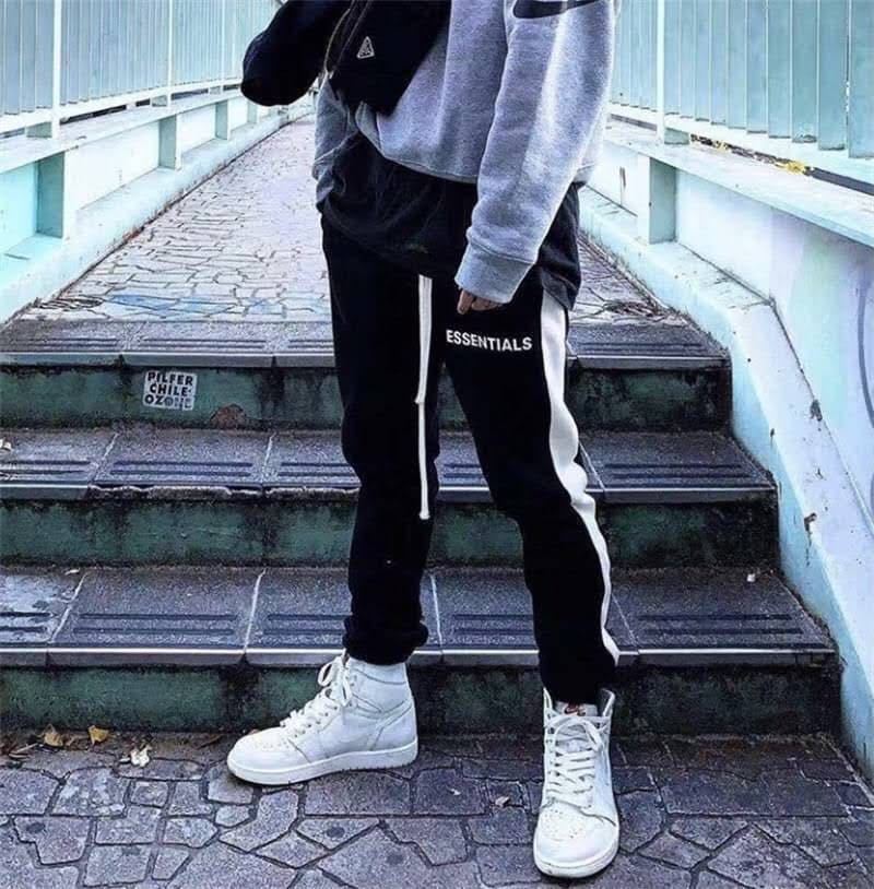 新品 FOG ESSENTIALS エッセンシャルズ スウェット ラインパンツ sweatpants サイズM ブラック_画像2