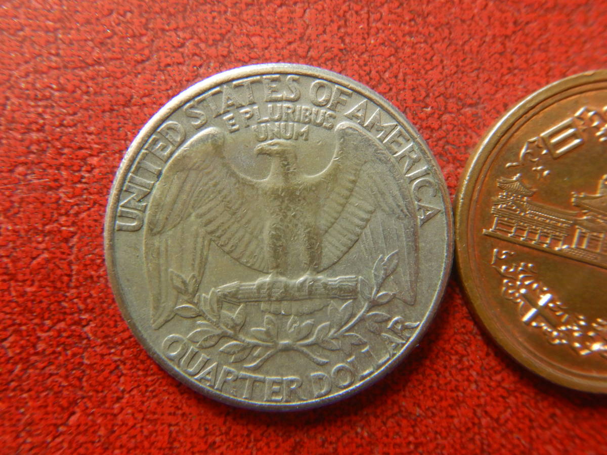 外国・USA／ワシントン２５セント白銅貨（1986年D）　240108_画像2