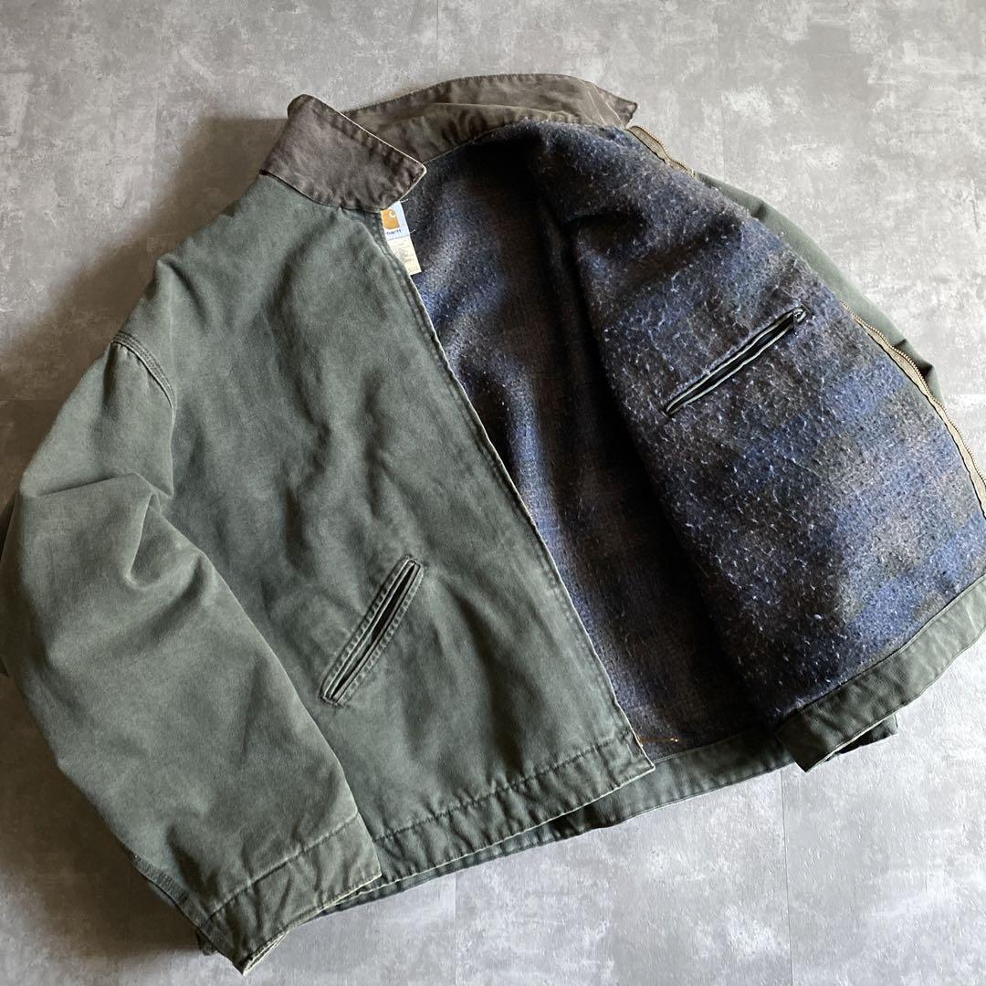 ジョニーデップ着 本物 carhartt カーハート J97 Detroit Jacket デトロイト ジャケット 5XL モス グリーン MOS ビンテージ duck 90s 00s_画像5