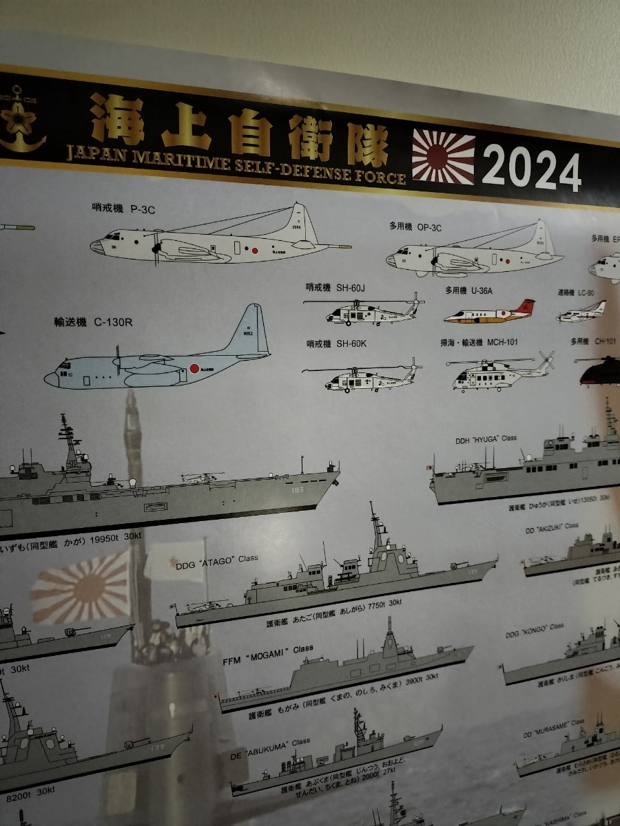 海上自衛隊カレンダー 2024 JMSDF 一枚もの ポスタータイプ_画像3
