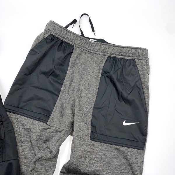 NIKE ナイキ サーマフィットビッグスウッシュパーカー 上下セット 黒チャコール L DQ5402-010/DQ5408-071 23-1202-4-19/20_画像2