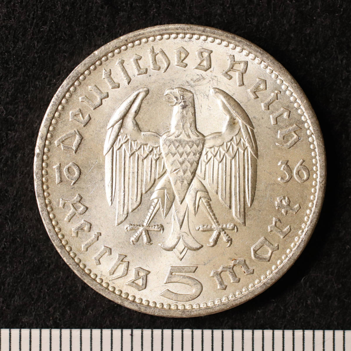 KM#86/ドイツ第三帝国 ５マルク銀貨（1936）[E2168]コイン　_画像2