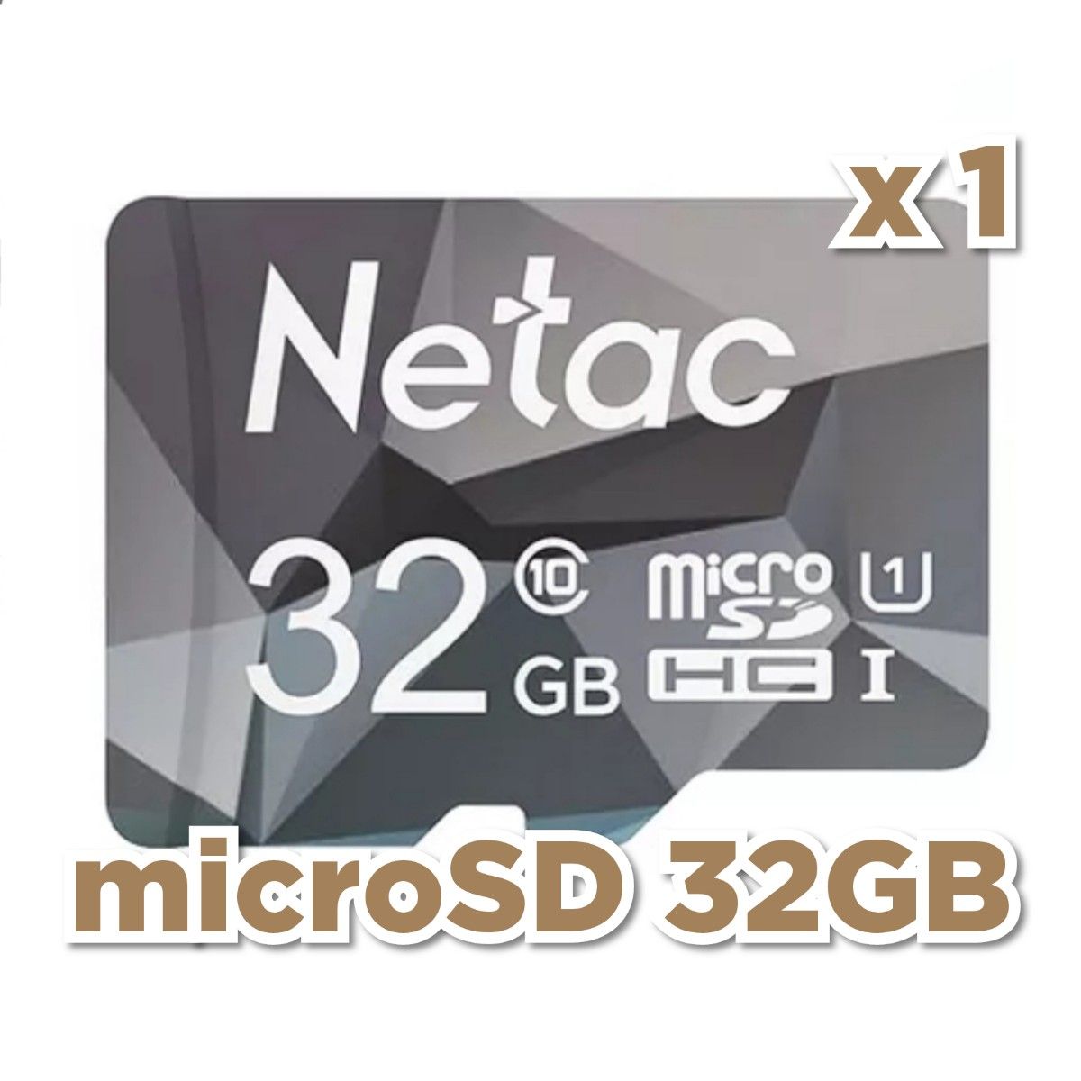 マイクロSDカード 32GB 1枚 class10 UHS-I対応  NETAC GRAY 高速 1個