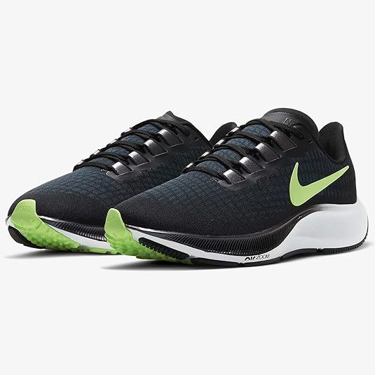 28㎝ ナイキ エア ズーム ペガサス 37 黒/濃紺/黄緑 BQ9646-001 NIKE AIR ZOOM PEGASUS 37 ランニングシューズ_画像1