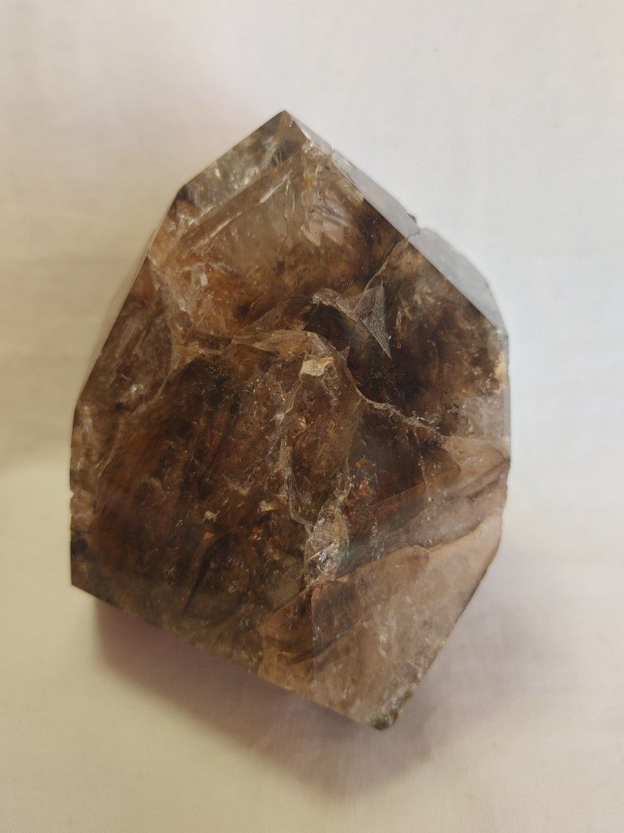 ブラジル産 スモーキーエレスチャル水晶 ジャカレー水晶 原石 796g