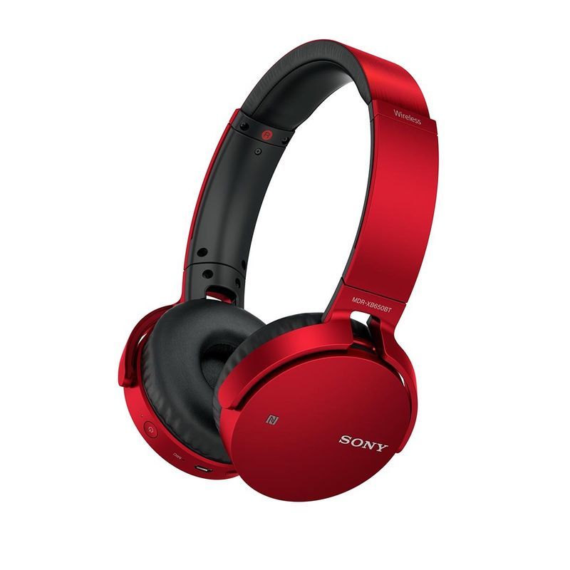 ソニー ワイヤレスヘッドホン 重低音モデル MDR-XB650BT : Bluetooth対応 折りたたみ式 レッド MDR-XB650BT