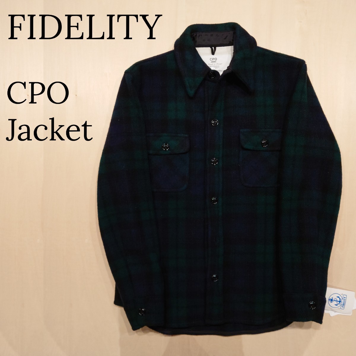 FIDELITY CPO Jacket 長袖 ジャケット ウール シャツ ブラックウォッチ USA製 フィデリティ 未使用新品 サイズL 2401　woolrich_画像1