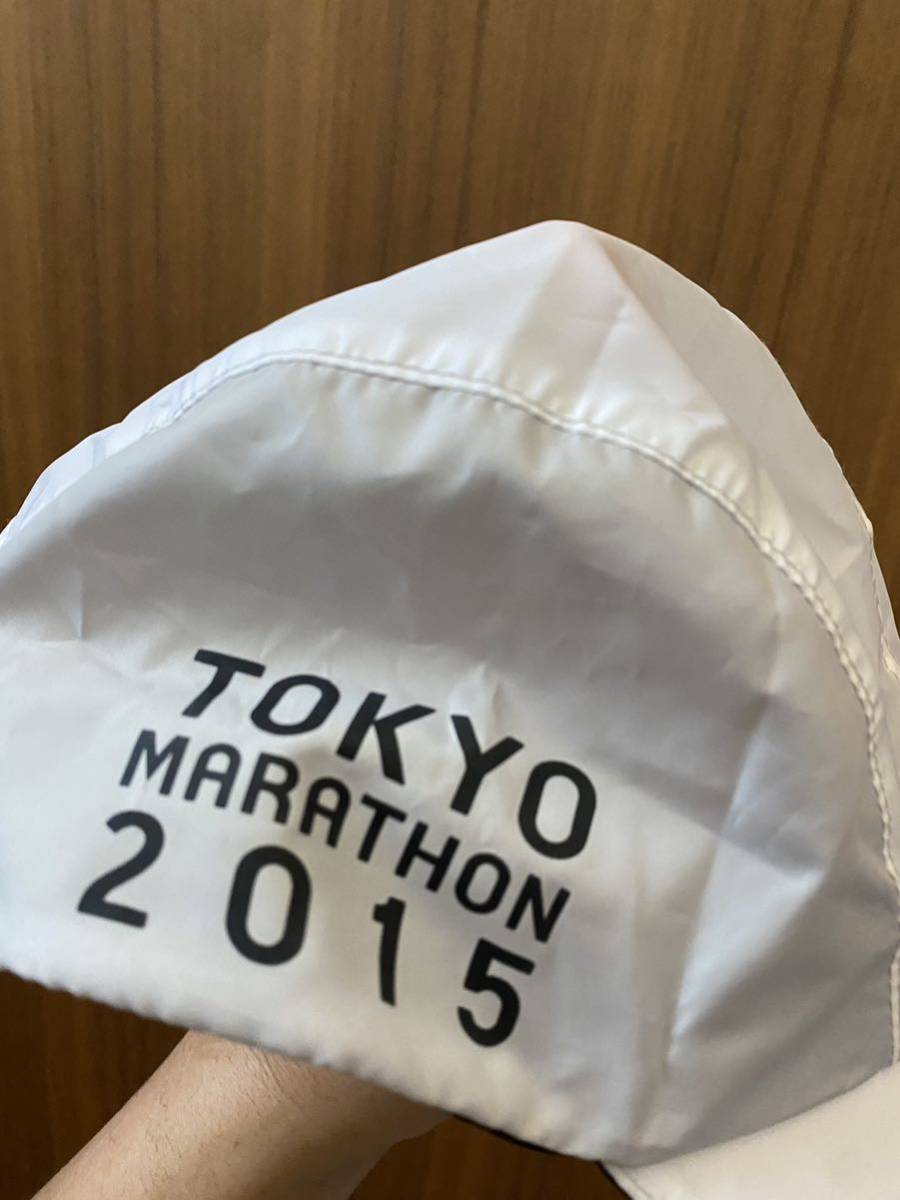 セール 即決1円 東京マラソン 2015 asics アシックス ジョギング キャップ 帽子 フリーサイズ55～61 ランニングキャップ_画像9