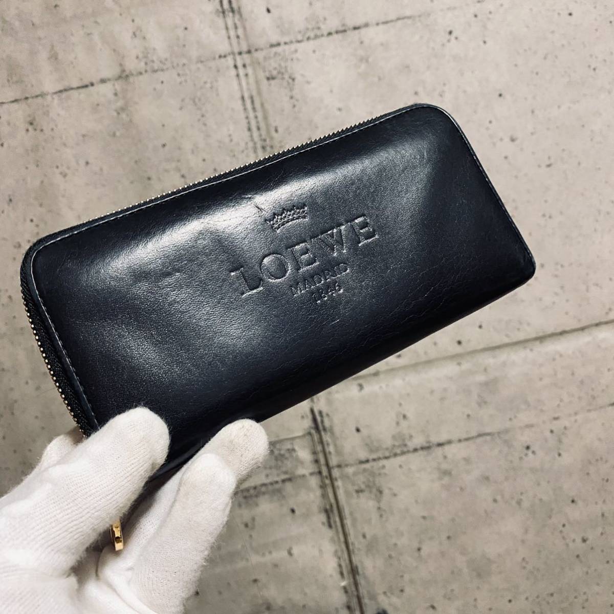 本物 LOEWE ロエベ ヘリテージ ロゴ レザー ウォレット 長財布 本物 LOEWE ロエベ ヘリテージ ロゴ レザー ウォレット 長財布