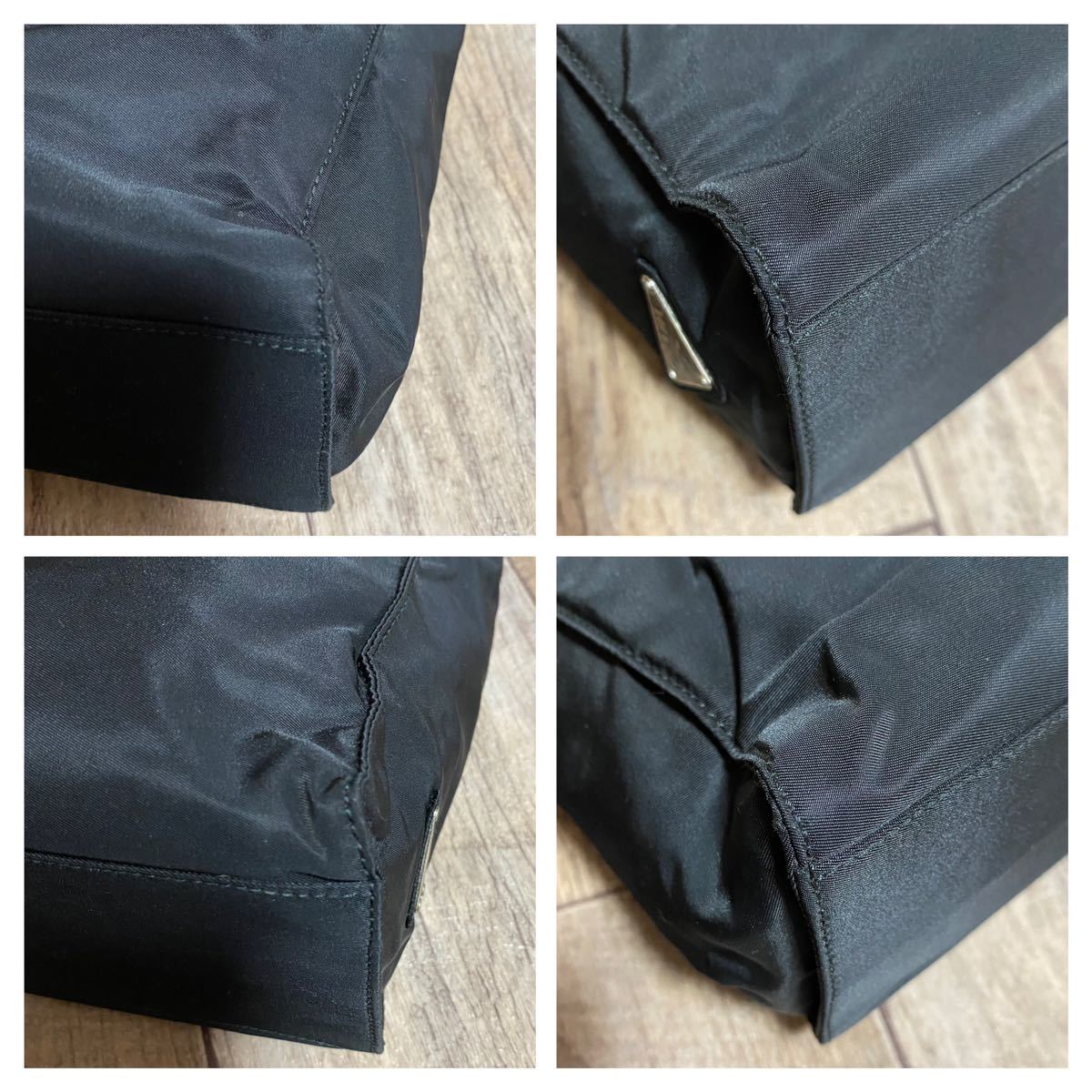 本物 PRADA プラダ テスートナイロン ミニトートバッグ 黒 三角 本物 PRADA プラダ テスートナイロン ミニトートバッグ 黒 三角