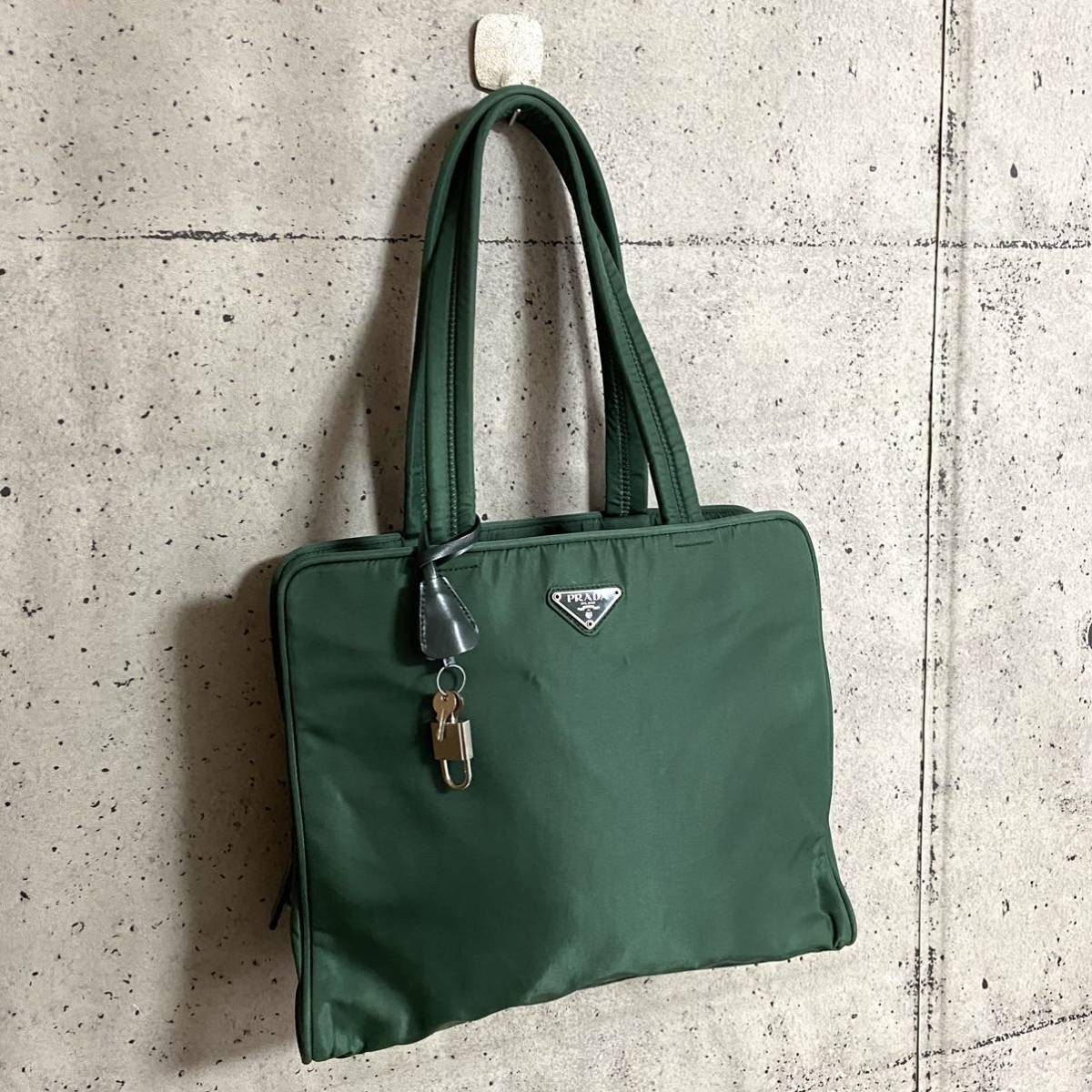 本物 PRADA プラダ テスートナイロン ミニトートバッグ ハンドバッグ