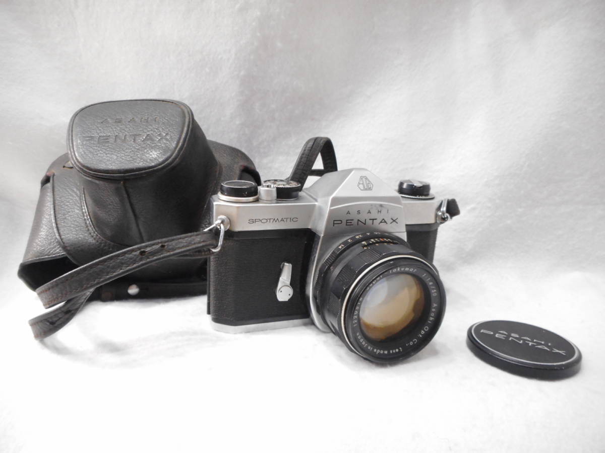 ☆ASAHI　PENTAX　SPOTMATIC SP フィルムカメラ　レンズ　Super-takumar　1:1.4/50　カメラ　USED品　ケース入り_画像1