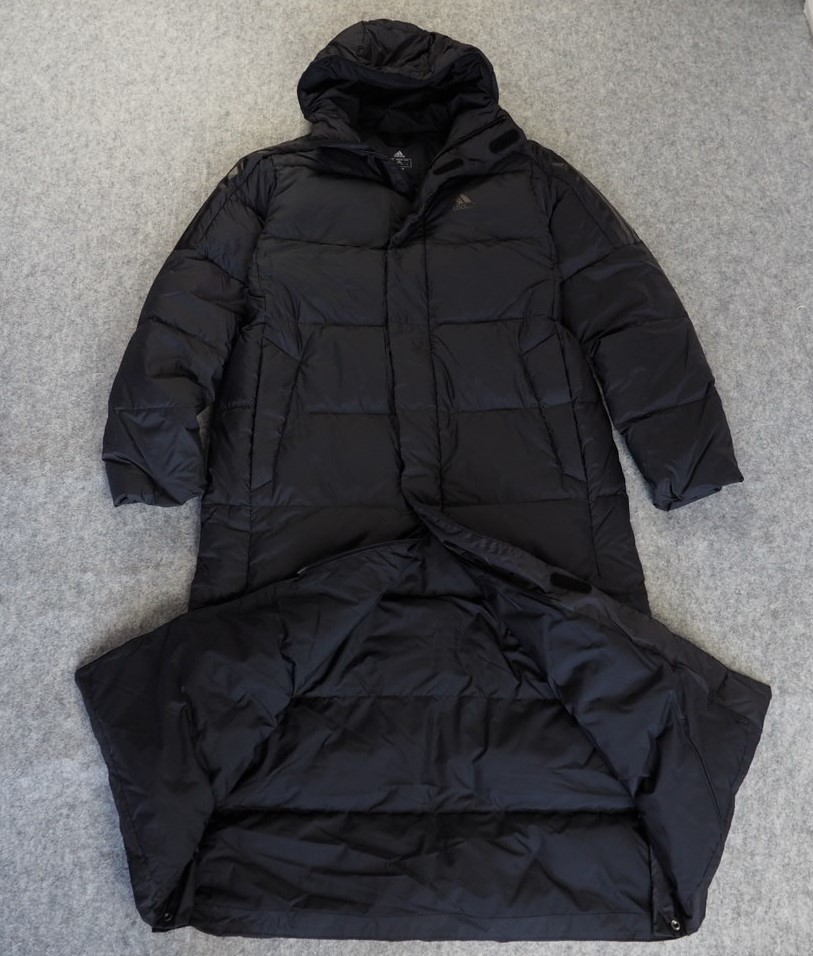 ラスト1点！送料1040円～新品◆定価25300円◆adidas◆アディダス◆軽量◆LIGHT DOWN COAT◆ライトダウンコート◆LONG着丈121cm◆黒◆XL_画像6