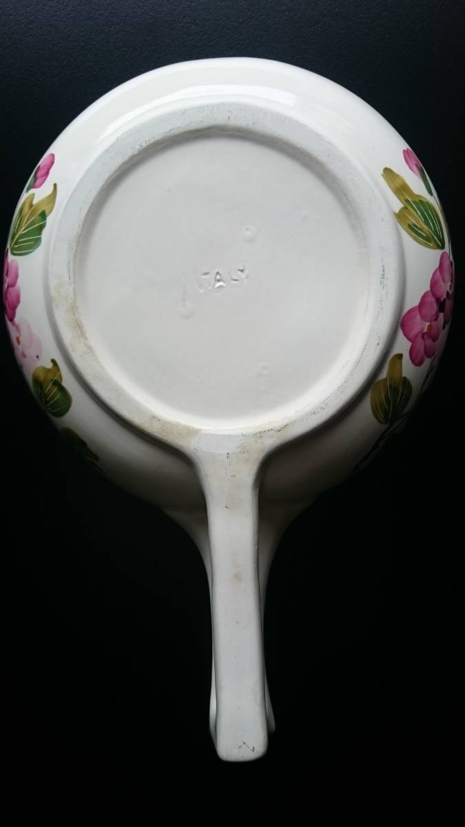 【新品未使用】ヴィンテージ 70年代 陶器のフライパン イタリア製 カポディモンテ スージークーパー ヘレンド ミントン リチャードジノリ _画像3