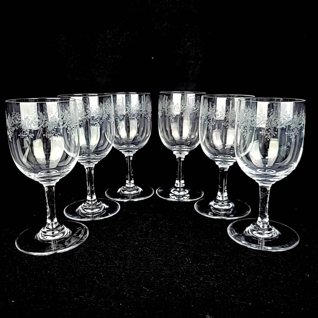 ◇美品 ◇ バカラ Baccarat セビーヌ エッチング ワイングラス L ◇美品 ◇ バカラ Baccarat セビーヌ エッチング ワイングラス L