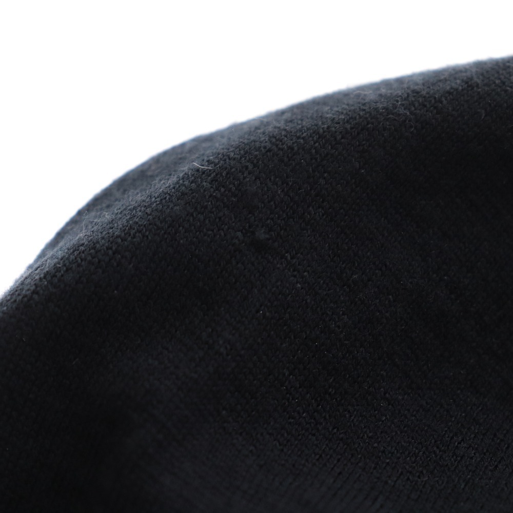 ■ ジョンスメドレー ニットポロシャツ ボタン 長袖 トップス メンズ M ブラック ウール100_画像6