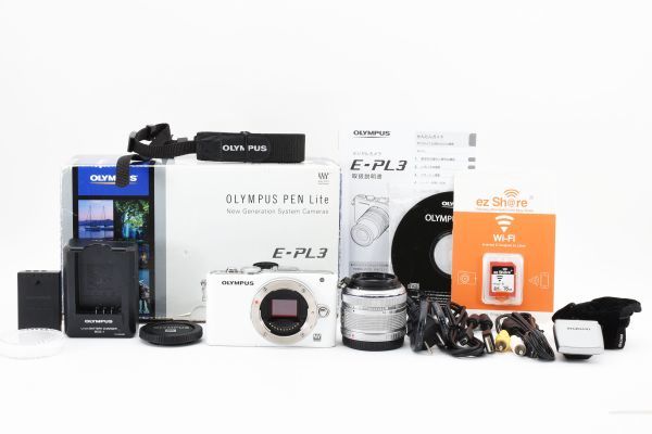 【箱付き・Wi-Fi付きSDカード付き】 OLYMPUS オリンパス E-PL3 レンズキット ミラーレス一眼カメラ #204_画像1