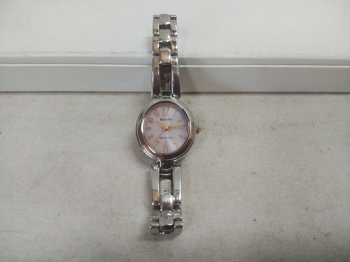 レターパックR／CITIZEN REGUNO ソーラー時計【 E031-S103860 】中古品 簡易動作確認OK シチズン レグノ_画像2