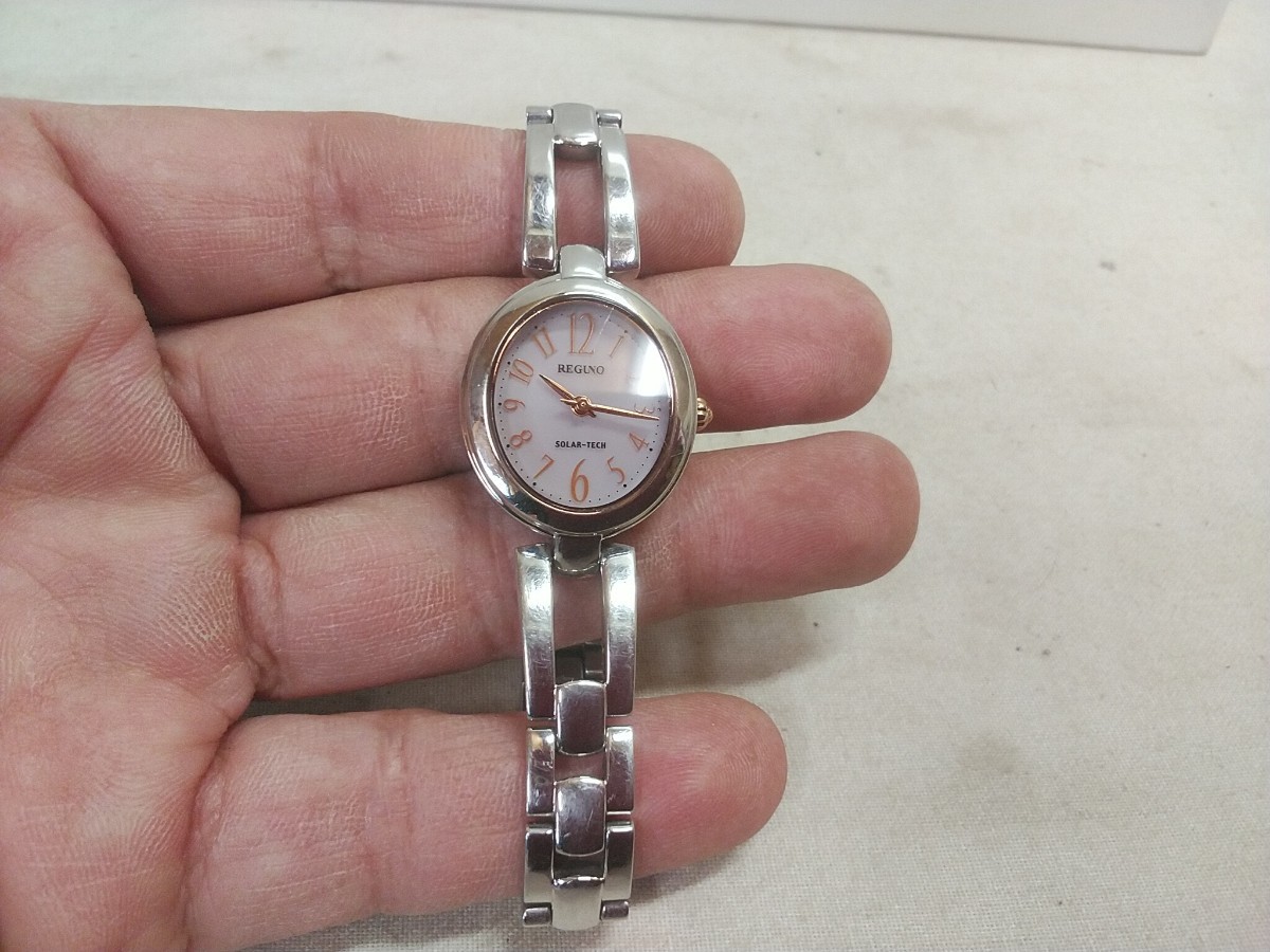 レターパックR／CITIZEN REGUNO ソーラー時計【 E031-S103860 】中古品 簡易動作確認OK シチズン レグノ_画像10